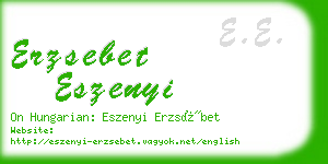 erzsebet eszenyi business card